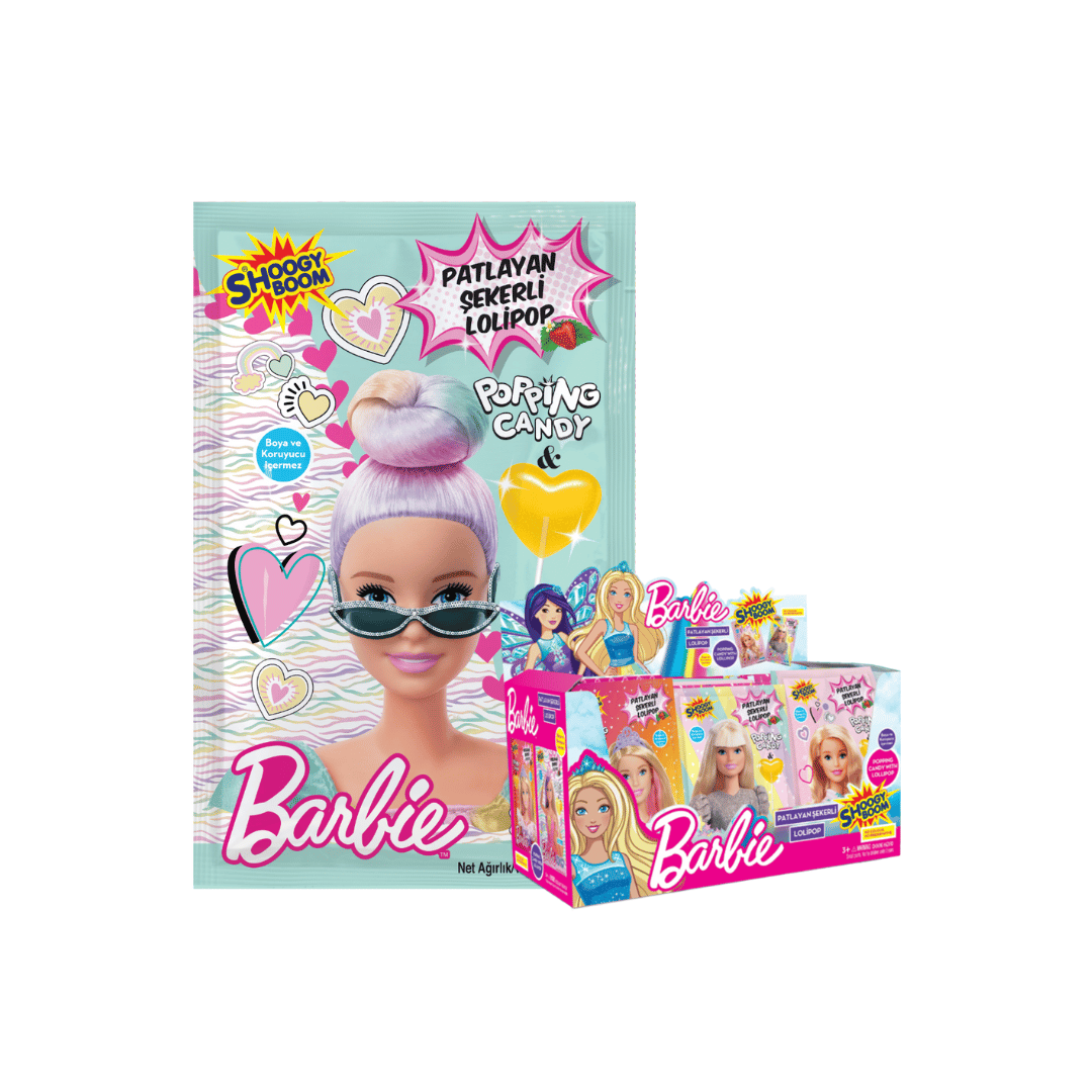 BARBİE PATLAYAN ŞEKERLİ LOLİPOP 36LI - Görsel 2