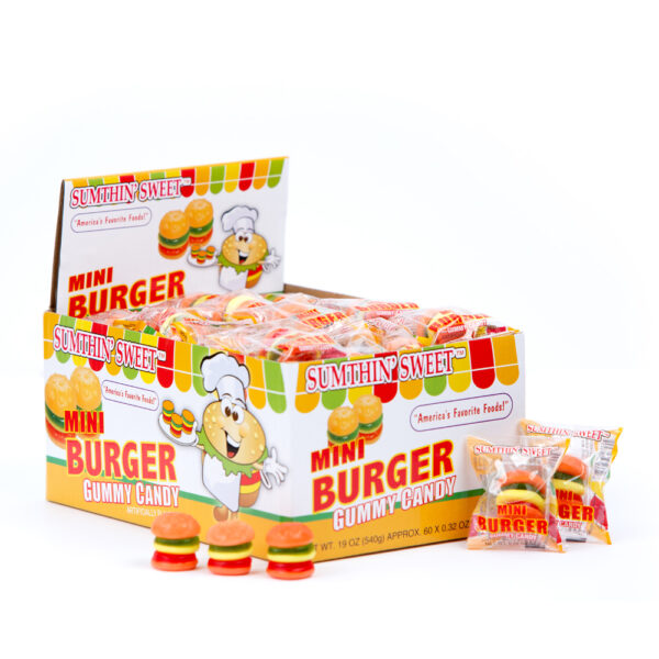 MİNİ BURGER YUMUŞAK ŞEKER 60'lı- SUMTHIN SWEET