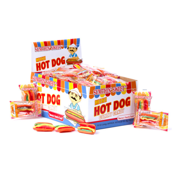 MİNİ HOTDOG YUMUŞAK ŞEKER 60'lı- SUMTHIN SWEET