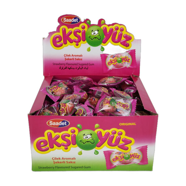 EKSI YÜZ TUTTU KURUTTI AROMALI SAKIZ KOLI (100 ADET)