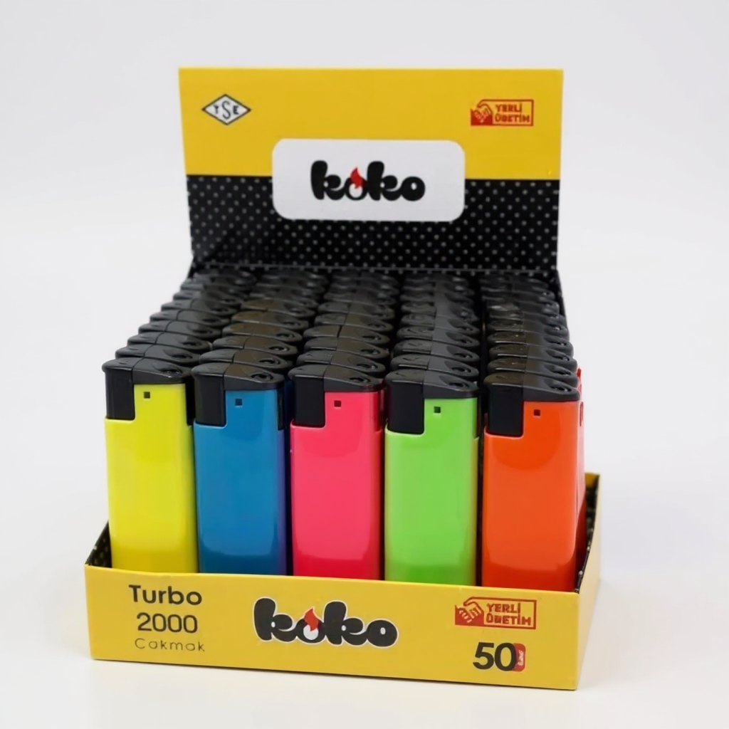 KOKO 2000 TURBO RÜZGAR ÇAKMAĞI 50 Lİ