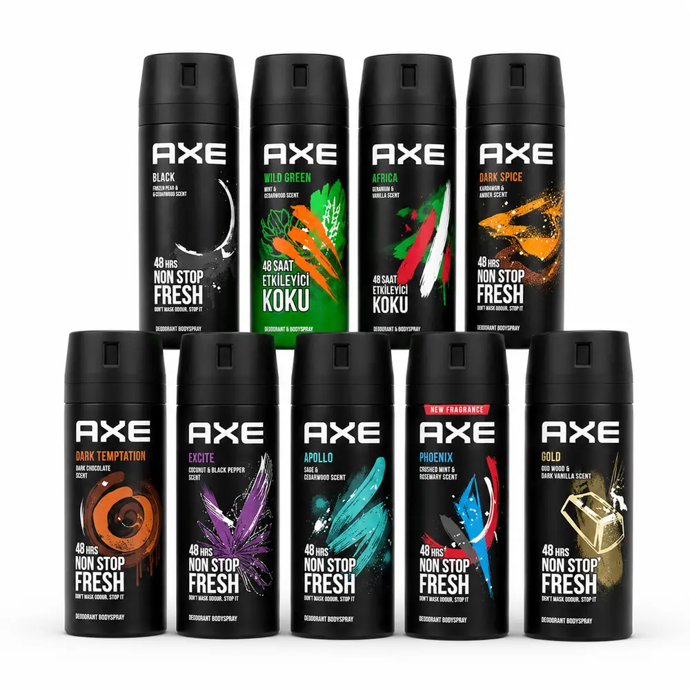 Axe Erkek Deodorant Sprey Karışık 9'lu Set