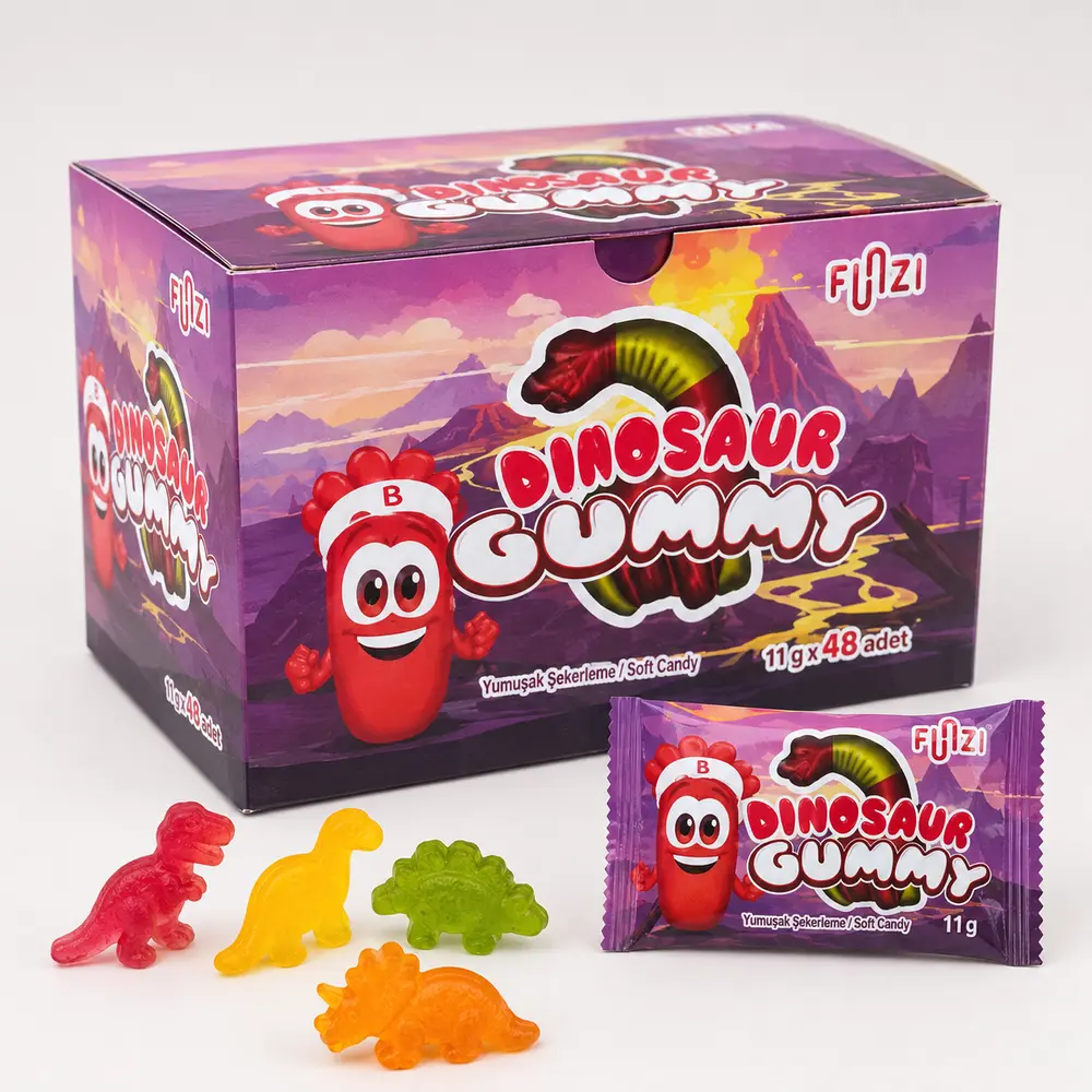 Funzi Dinosaur Gummy Yumuşak Şekerleme 11 g x 48