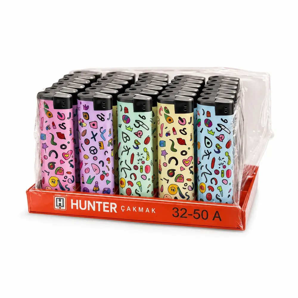 Hunter 32-50 A Pastel Desenli Çakmak 25'li