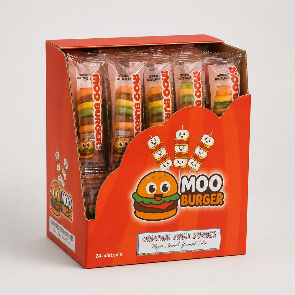 Moo Burger Original Fruit Burger Yumuşak Şeker 24'lü