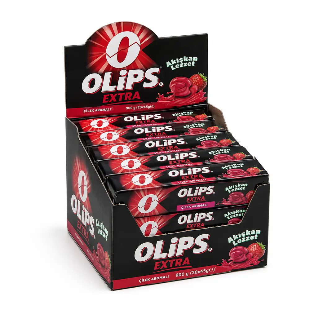 Olips Extra Çilek Aromalı Şeker 45 g x 20