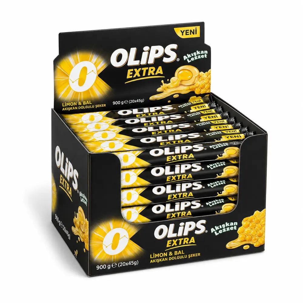 Olips Extra Limon & Bal Aromalı Şeker 45 g x 20