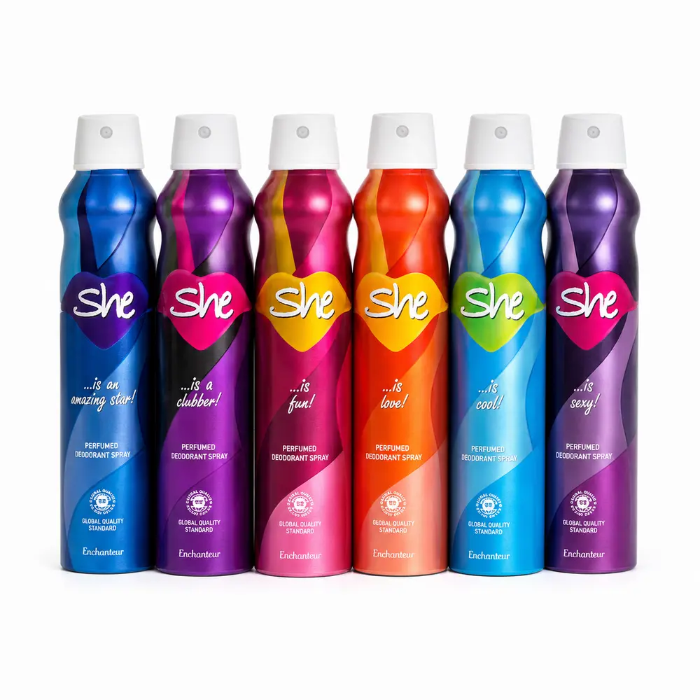 She Kadın Deodorant Sprey Karışık 6'lı Set