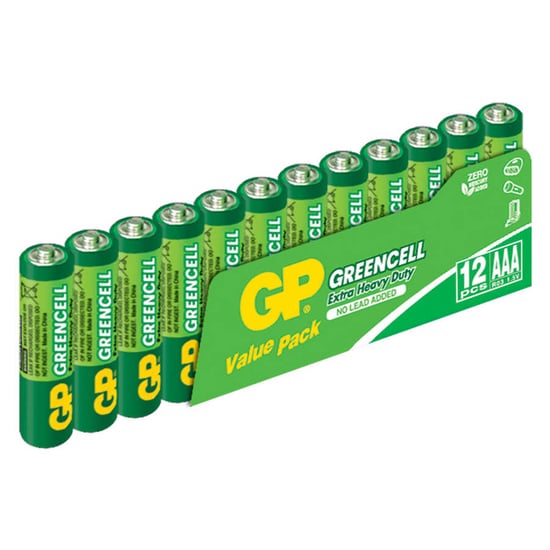 Gp Batteries Gp24g Greencell R03/1212/aaa İnce Kalem Pil, 1.5 Volt, 12'li Paket
