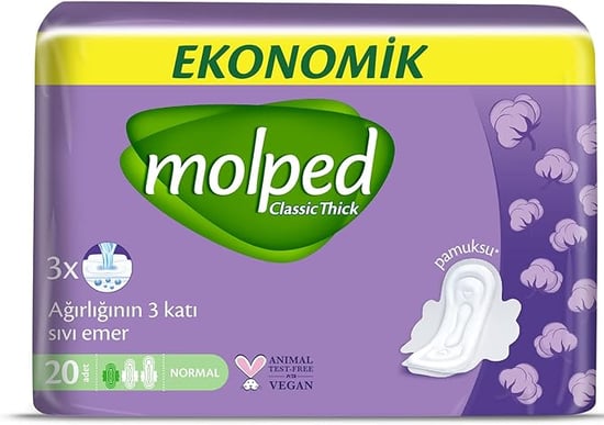Molped Kalın Hijyenik Ped Normal Ekonomik 20 Adet