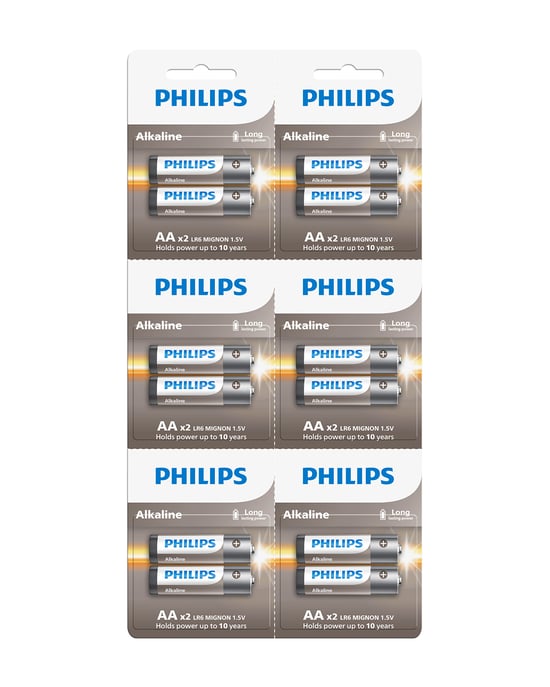 Philips Alkalin Aa Kalem Pil Lr6a12s/10