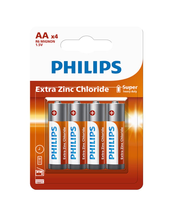 Philips Extra Zinc Chloride Aa Kalem Pil R6l4b/10