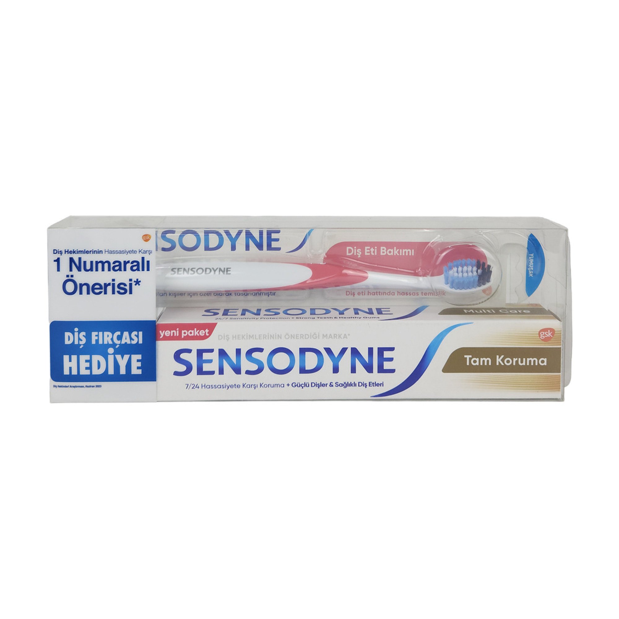 Sensodyne Tam Koruma 75 ml + Diş Eti Bakımı Yumuşak Diş Fırçası