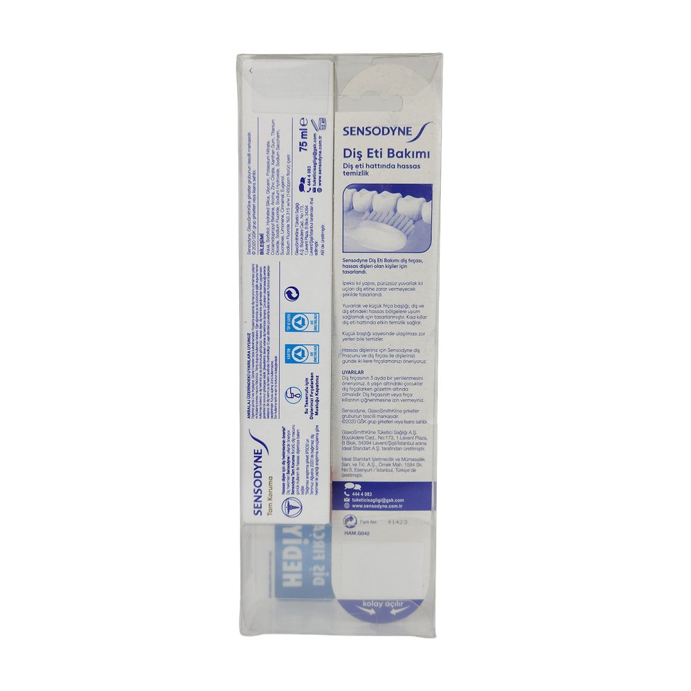 Sensodyne Tam Koruma 75 ml + Diş Eti Bakımı Yumuşak Diş Fırçası - Görsel 4