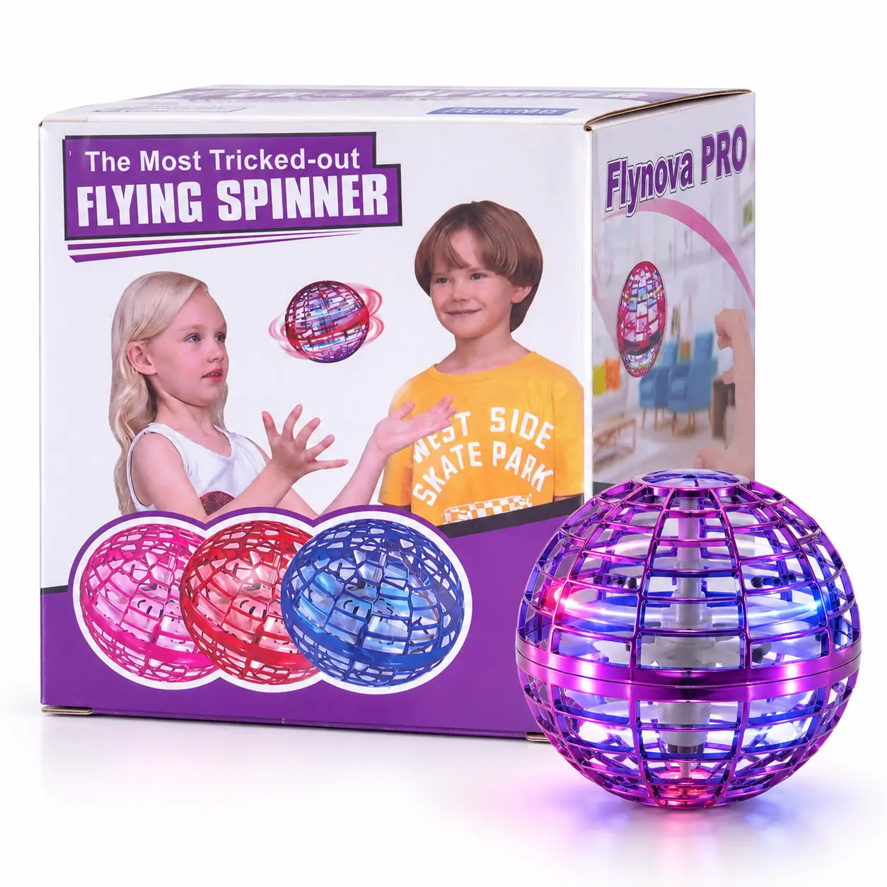Flynova Pro LED Işıklı Uçan Spinner Top – Bumerang Mini Drone - Görsel 3