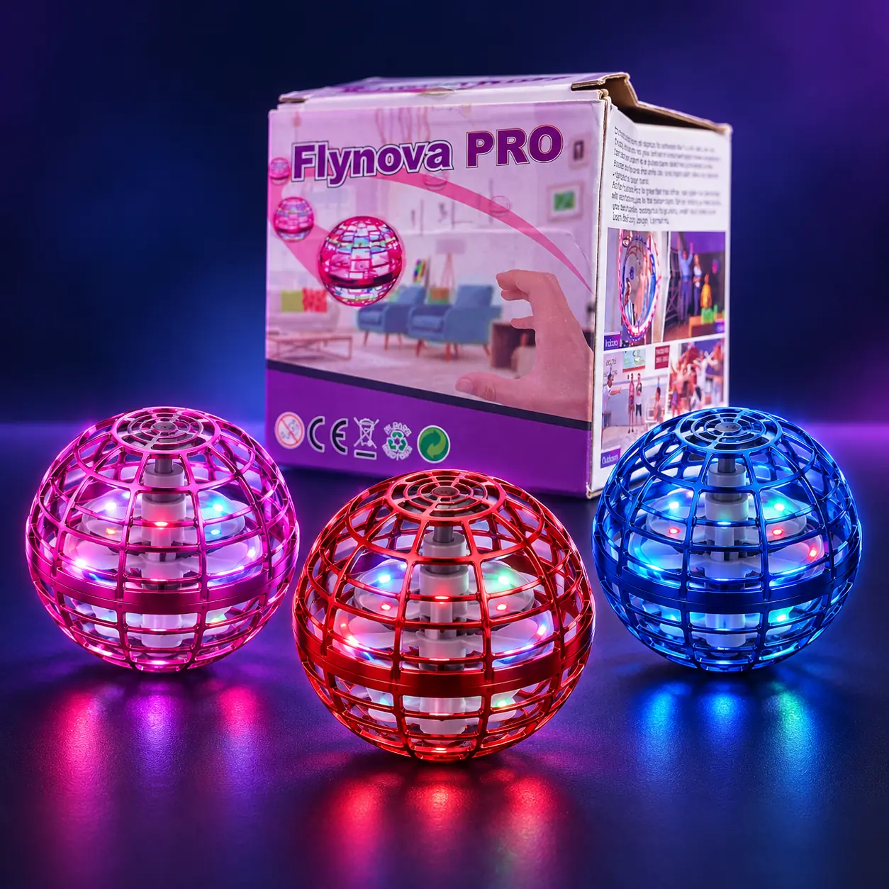Flynova Pro LED Işıklı Uçan Spinner Top – Bumerang Mini Drone - Görsel 2