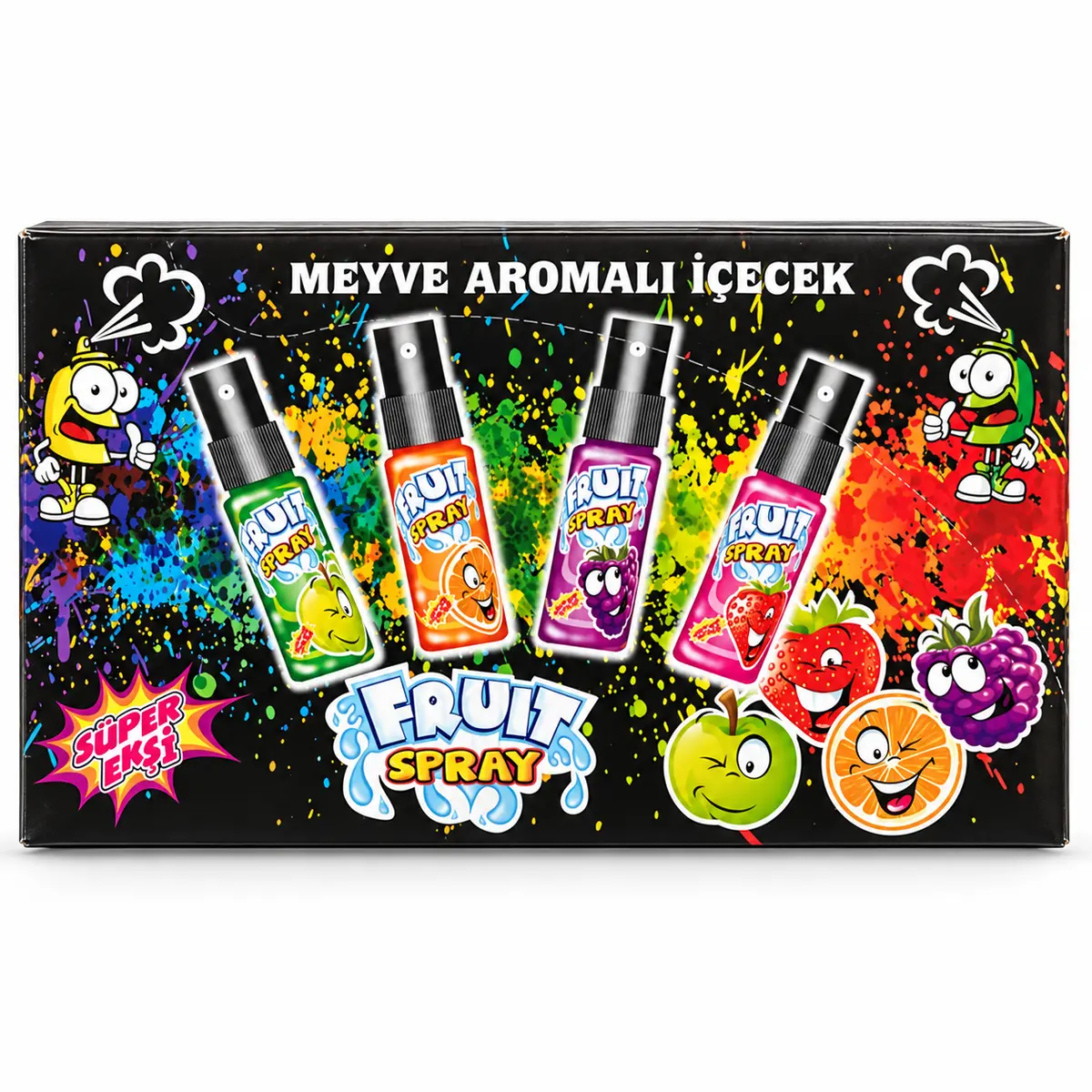 Fruit Spray Süper Ekşi Meyve Aromalı Sprey İçecek 24'lü