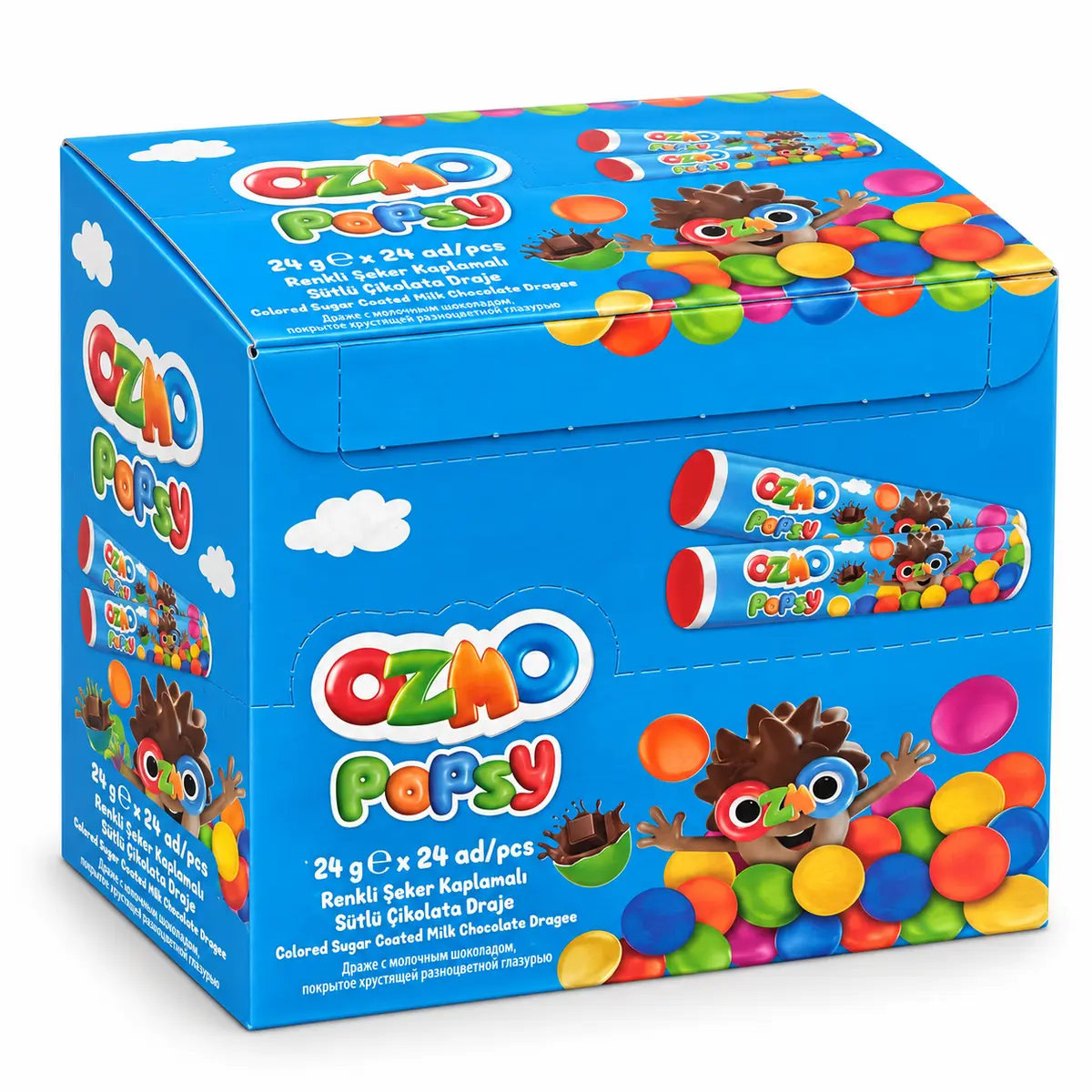 Ozmo Popsy Renkli Draje 24 g x 24