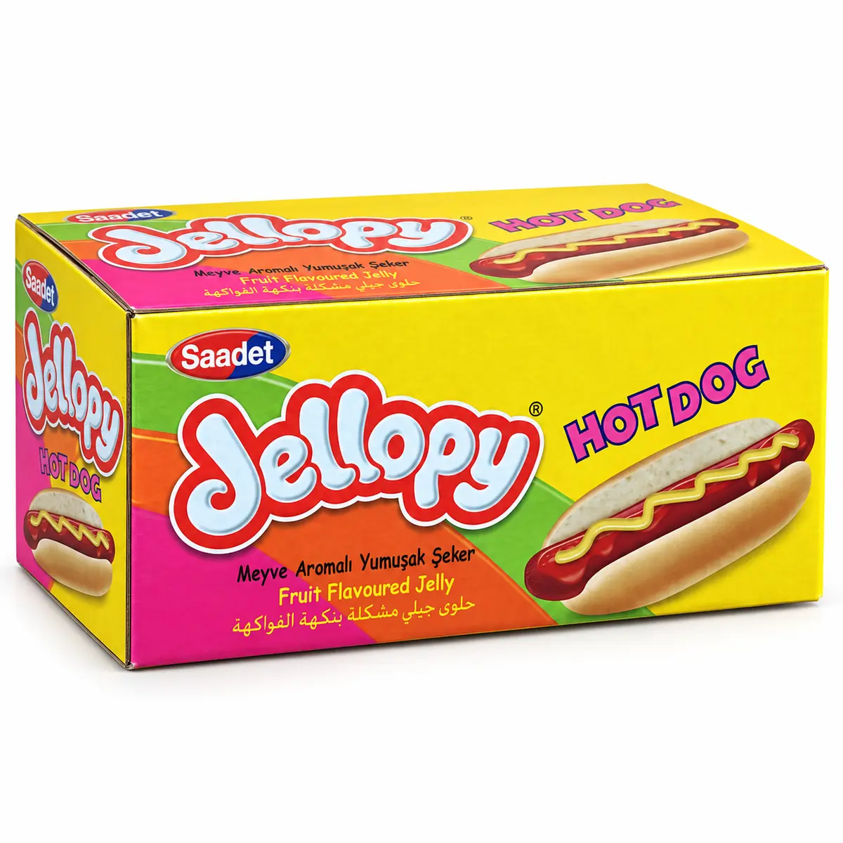 Saadet Jellopy Hot Dog Meyve Aromalı Yumuşak Şeker 24'lü